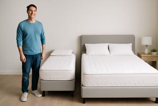 Guia de tamanhos de colchão: solteiro 88x188 e king