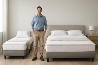 Guia de tamanhos de colchão: solteiro e king size