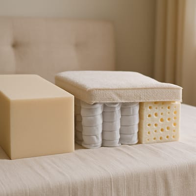 Espuma, molas e látex: como cada material se comporta