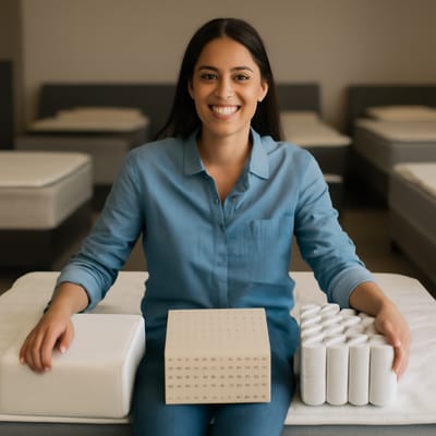 O que muda entre espuma, látex e molas ensacadas?